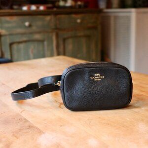 Coach Mini Jamie Camera Bag Black Pebbled Leather EUC